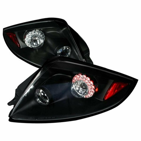 Overtime LED Tail Lights for 06 to 07 Mitsubishi Eclipse, Black - 10 x 25 x 25 in. OV2654276